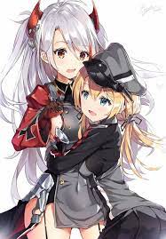 I always preferred the kancolle eugen anyway. Prinz Eugen And Prinz Eugen Kancolle X Azur Lane 9gag