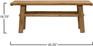 Constructed of reclaimed wood, this substantial table showcases a modern rustic vibe and comes equipped with bench seating. Amazon Com Bloomingville Reclaimed Elm Wood Coffee Table Natural Home Kitchen