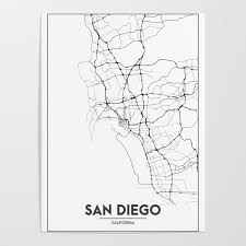 2160x1515 / 319 kb go to map. Minimal City Maps Map Of San Diego California United States Poster By Valsymot Society6