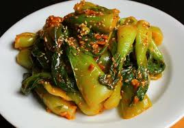Bok Choy Seasoned With Soybean Paste Cheonggyeongchae Doenjang Muchim Recipe Maangchi Com Korean Side Dishes Maangchi Recipes Recipes
