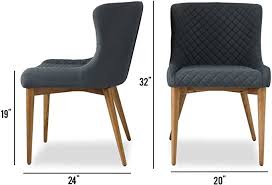 Yaheetech dining chairs pu side chair dsw chair accent shell chair with beech wood legs modern mid century eiffel inspired chair upholstered dining room living room bedroom kitchen chairs white,4pcs. Amazon Com Dining Room Chairs Set Of 2 Modern Dining Chairs Upholstered Charcoal Grey Fabric Solid Modern Dining Chairs Upholstered Dining Chairs Chair