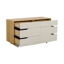 I have read about many malm dresser transformation that included. 51 Off Ikea Ikea Mandal White And Natural Six Drawer Dresser Storage