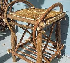 Bent Willow Furniture Bent Wood Twig Willow Overlay End Table Willow Furniture Twig Furniture Bent Wood