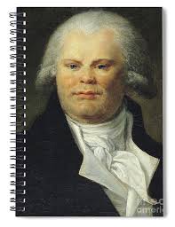 Portrait Of Georges Danton Spiral Notebook by French School