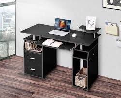 1.1 4 sliding keyboard drawers. Latitude Run Essential Home Office Computer Desk With Pull Out Keyboard Tray And Drawers Wayfair