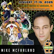We're not CLOWNING around but Mike McFarland sure will be at CFCC! 🏴‍☠️🤣  Come meet the voice behind Buggy from One Piece, Ojiro from My Hero  Academia, Master Roshi from Dragon Ball,