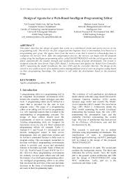 Telekom research & development sdn bhd. Pdf Design Of Agents For A Web Based Intelligent Programming Editor Md Jan Nordin Academia Edu
