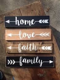 Arrow Wood Sign Pick One Rustic Sign Family Love Faith Home Hand Painted Home Decor Arrow Wood Sign Diy Wood Signs Rustic Wood Signs