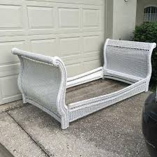 Arch style twin wicker headboards shown in white & natural stock #5945 $162 twin 39 x 48 twin. Best Twin Wicker Sleigh Bed For Sale In Plant City Florida For 2021