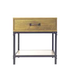 Queen size rustic oak industrial wood and metal bed. China Bedroom Furniture Metal Side Table Modern Industrial Furniture China Side Table Hairpin Legs
