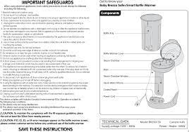 Brz00139 Milk Bottle Warmer User Manual Bw Instruction Manual 06 17 16 Baby Breeza Enterprises