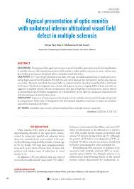 Portal mygovuc (sso) cara 2: Pdf Atypical Presentation Of Optic Neuritis With Unilateral Inferior Altitudinal Visual Field Defect In Multiple Sclerosis