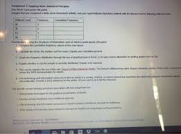 solved what is the cumulative frequency for the chart how