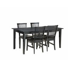In general, the decoration on arts and crafts dining pieces is minimal, allowing the natural hardwood and handcrafted details to shine. Homestyles Arts And Crafts Black 5 Piece Black Dining Set 5181 318 The Home Depot
