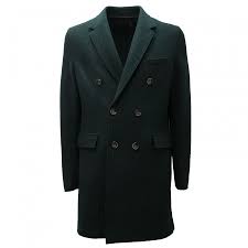 8778ac Cappotto Uomo Paolo Pecora Dark Green Wool Coat Men