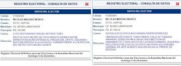 Consultar lugar votacion procesos electorales elecciones ecuador sufragar papeleta miembro mesa domicilio formulario 2021. El Dictador Que Le Teme Al Pueblo El Cne Le Cambio El Lugar De Votacion A Nicolas Maduro Para Que Sufrague Rodeado De Militares Infobae