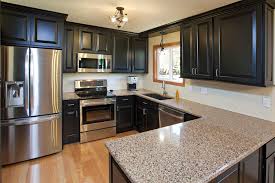 A 1970s Kitchen Goes Black And Gets Room For Holiday Baking Apple Valley Kitchen Remodel The Cabinet Store Really ugly i had them in one of my kitchens.