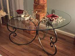 Buy glass round tables and get the best deals at the lowest prices on ebay! Handmade Forged Iron Round Glass Coffee Table 36 Inch Dornbach Studios