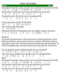 Not Angka Lagu Ikon - Love Scenario