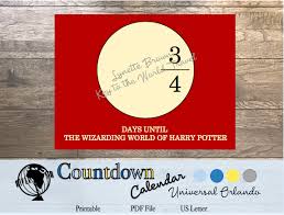 Harry Potter Inspired Countdown Calendar Etsy Harry Potter Countdown Calendar Countdown