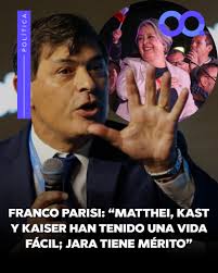 Franco Parisi, precandidato presidencial del PDG, afirmó en CNN Chile que  Jeannette Jara es la única con mérito entre los actuales aspirantes a La  Moneda, señalando que Matthei, Kast y Kaiser “han