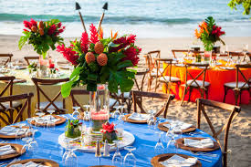 Different Views Of Centerpieces Tropical Theme Four Seasons Tropical Floral