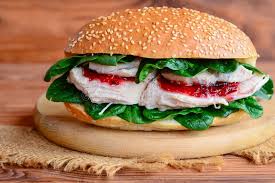 You can make some delicious, simple chicken burgers using chicken breasts. Chicken Fillet Burger Easy Chicken Fillet Burger With Spinach And Berry Jam On A Wooden Board Vertical Photo Closeup Stock Photo Image Of Fresh Gourmet 104545516