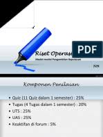 Pengertian riset operasi dalam buku andi wijaya (2012) menurut operation recearch society of great britain, operation recearch adalah penerapan metode metode ilmiah dalam masalah yang kompleks dan suatu pengellolaan system manajemen yang besar baik yang menyangkut manusia, mesin, bahan dan uang dalam industry. Pengenalan Riset Operasi Pdf