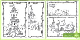 Download your free coloring pages here. Castles And Knights Mindfulness Colouring Pages