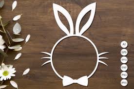 Download Easter Bunny Frame Svg Easter Wreath Graphic By Anastasiyaartdesign Creative Fabrica