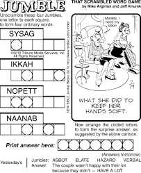 Below you will see a list of todays jumble clues and answers: Jumble Puzzle Answers For Today Gamers Smart