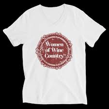Women Of Wine Country Bella Canvas 3005 Unisex Short Sleeve V Neck Jersey Tee With Tear Away Label