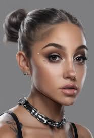 Une femme avec de longs cheveux portant une robe noire et un foulard noir