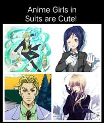 Maybe you would like to learn more about one of these? Anime Girls In Suits Are Cute Did It On Mobile P Anime Meme On Me Me