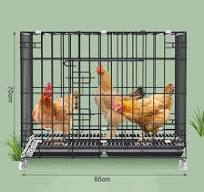 ZHDLdpUS Gallinero Caja Nido para Pollos de Metal, Jaula para Aves de  Corral, casa para gallinas, Jaula para Conejos con Ruedas, Uso Interior y  ...