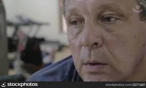 Extreme closeup of a man in his forties with mustache — Stockphotos.com