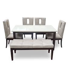 Bonnlo 5 pieces dining set modern dining table set for 4 persons kitchen dining table with 4 pu leather chairs dining room table with tempered glass top bonnlo. Colorado 6 Seater Dining Table Set With Marble Top 6 Seater Dining Table Sets Dining Tables Sets Dining