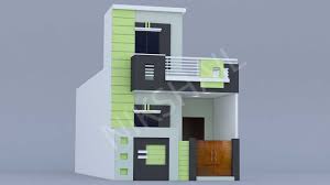 15x40 House Ground Floor Plan With 3d Elevation By Nikshail Small House Design Minimalist Brick House Designs Small House Front Design