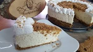 Beim new york cheesecake wird zumeist kein mürbeteig, sondern eine mischung aus feinen keksbröseln und. Blitzschnelle Spekulatiustorte Ohne Backen No Bake Spekulatius Cake P S Backparadies Youtube