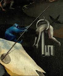 God, dressed in pink, watches over adam and eve in the earthly realm. File Bosch Hieronymus The Garden Of Earthly Delights Right Panel Detail Key Jpg Wikimedia Commons
