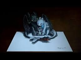 Probably the same diet as a night fury. Toothless Light Fury 3d Drawing How To Train Your Dragon 3 Youtube