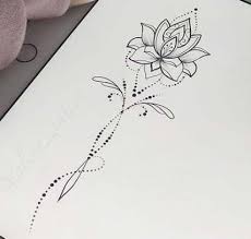 30 Trendy Flowers Drawing Design Tattoo Lotus Mandala Tattoos Spine Tattoos Flower Neck Tattoo