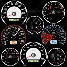 Set Of Car Speedometers For Racing Design Car Gauges Car Wash Services Design