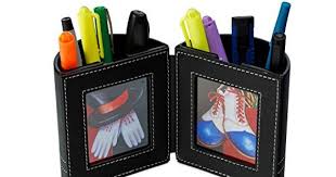 Desk Organizer Pen And Pencil Holder With Picture Frame By Pensali Office Supplies Space Saver Made Of Premi Desk Organization Space Savers Space Saver Desk