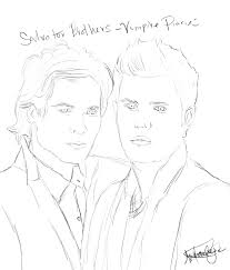 Vampire Diaries Coloring Pages Vampire Drawings Cartoon Girl Drawing Celebrity Drawings
