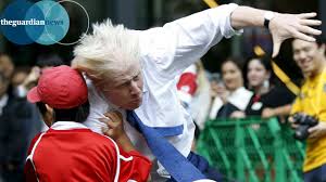 Uk prime minister boris johnson is the father of six children. Boris Johnson Knocks Over Boy In Rugby Match Youtube