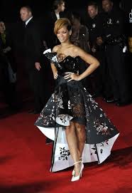 Black And White Attire Wedding Rihanna In Marchesa Dresses White Bridesmaid Dresses Beautiful Dresses