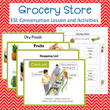 Supermarket Or Grocery Store Vocabulary And Activities Int Level Co Teaching Esl Teaching Activities Elementary Resources