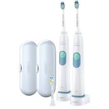 As a result they offer more choice in brush heads than any other brand. Philips Philips Sonicare Essential Clean Rechargeable Toothbrush 2 Pack Hx6253 83 110 220v Worldwide Use Hx6253 83