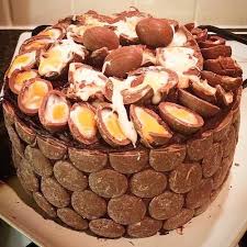Cadbury creme egg peanut butter and nutella cake | recipesfromapantry.com {dessert. Cadbury S Cream Egg Cake Easter Is Approaching Via Facebook Easter Cakes Easter Baking Baking